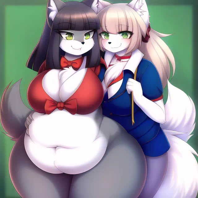 novelAI fat wolf girl