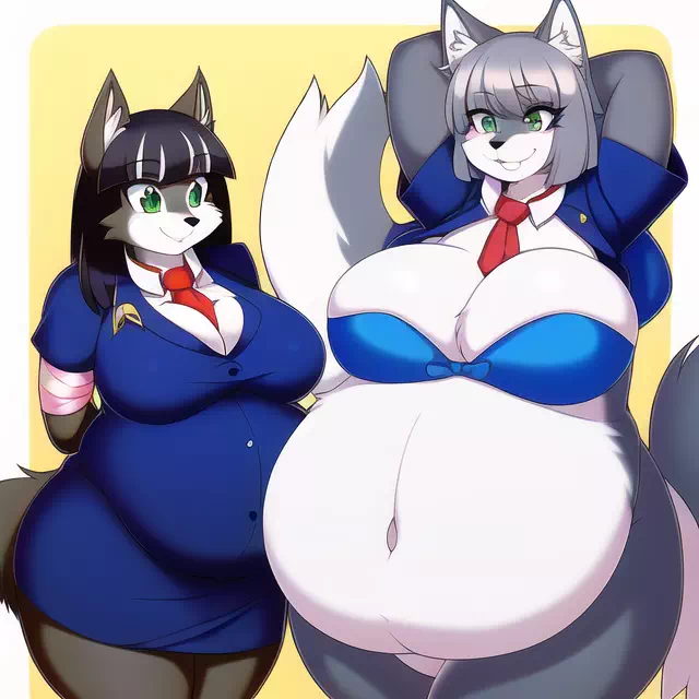 novelAI fat wolf girl