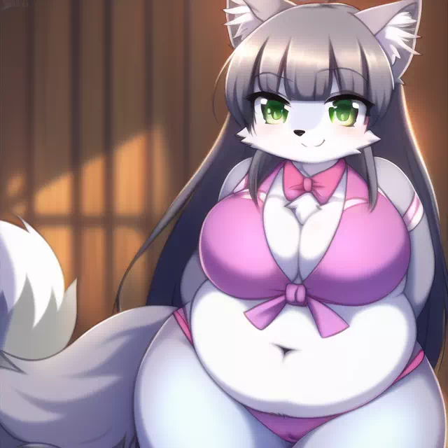 novelAI fat wolf girl