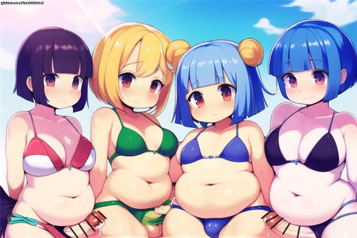 Chubby FUta Beach Party