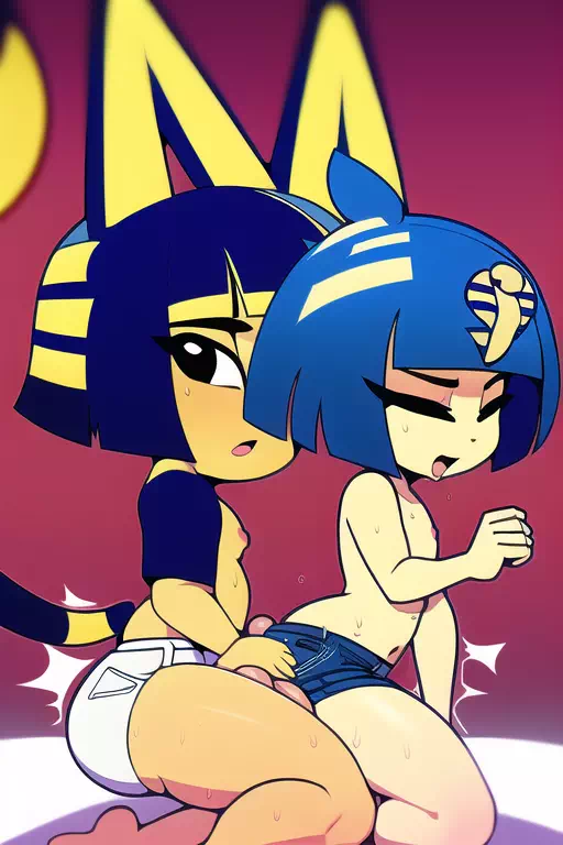 Femboy Ankha And Human Sex Slave