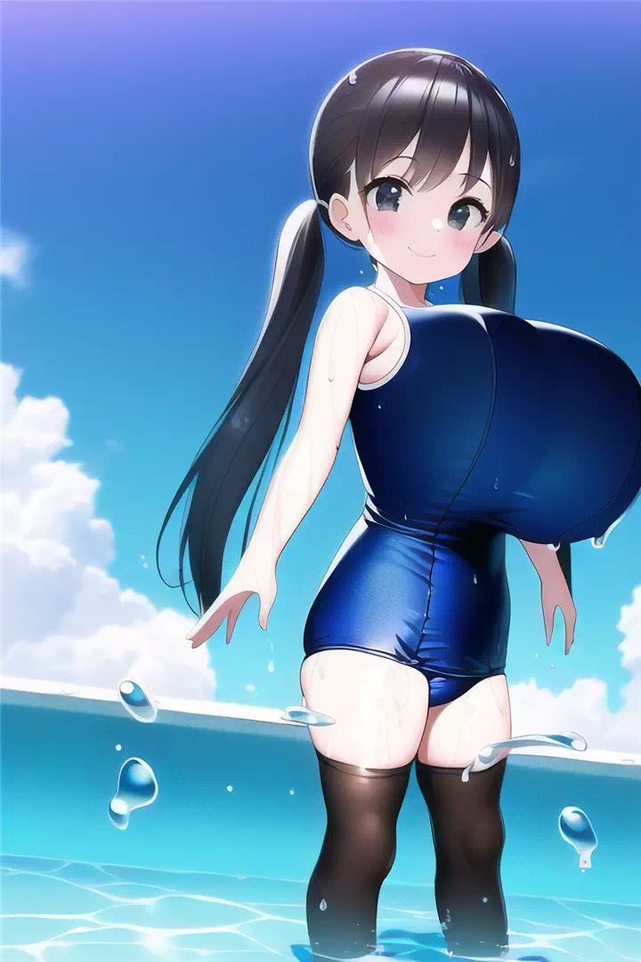 スク水ロリ爆乳少女