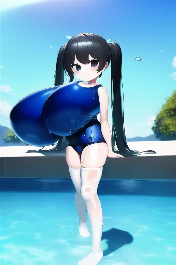 スク水ロリ爆乳少女