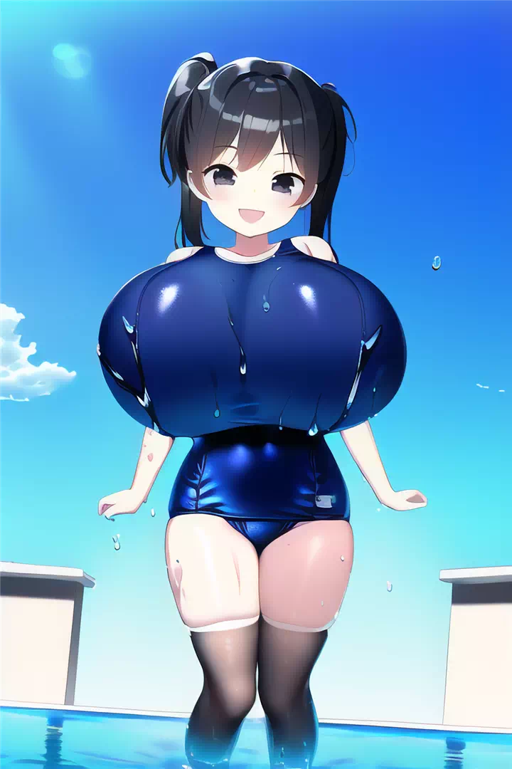 スク水ロリ爆乳少女