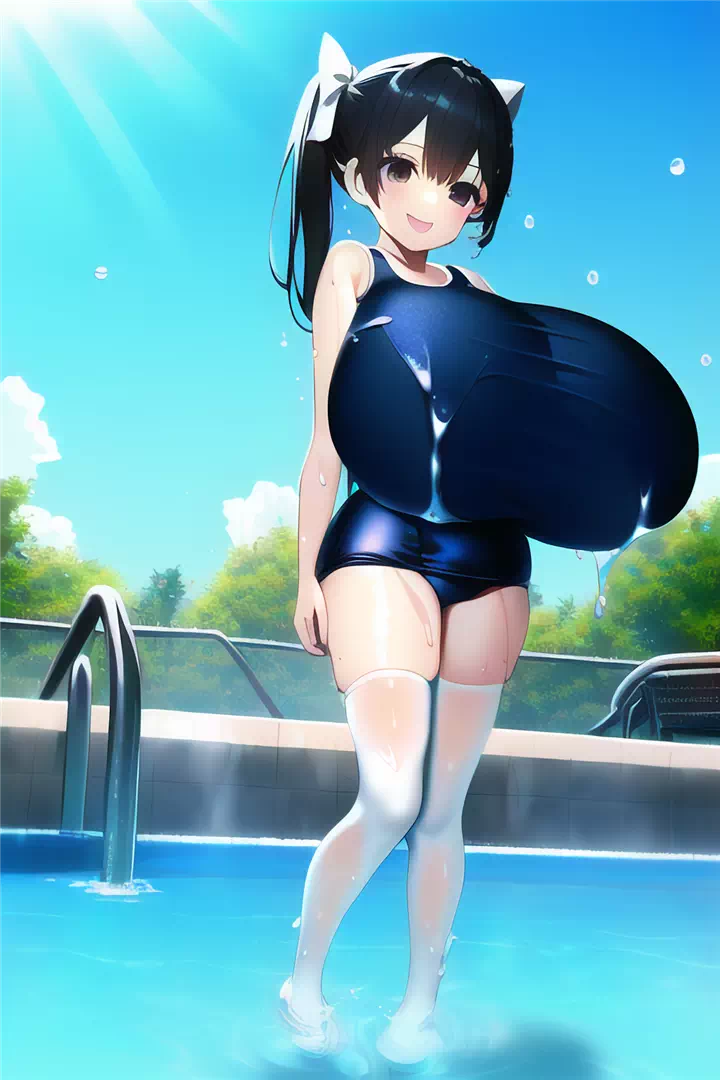 スク水ロリ爆乳少女