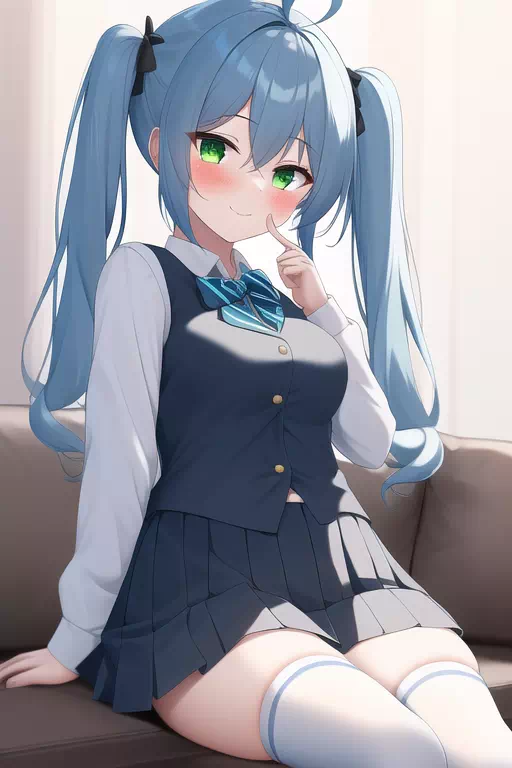 BLUE HAIR TWINTAIL