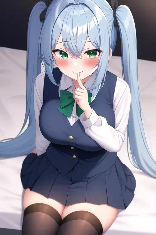 BLUE HAIR TWINTAIL