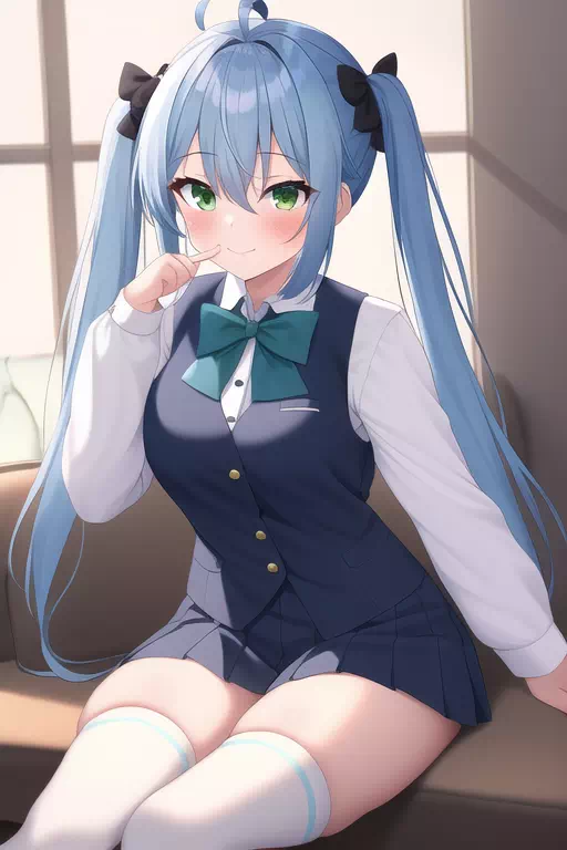 BLUE HAIR TWINTAIL