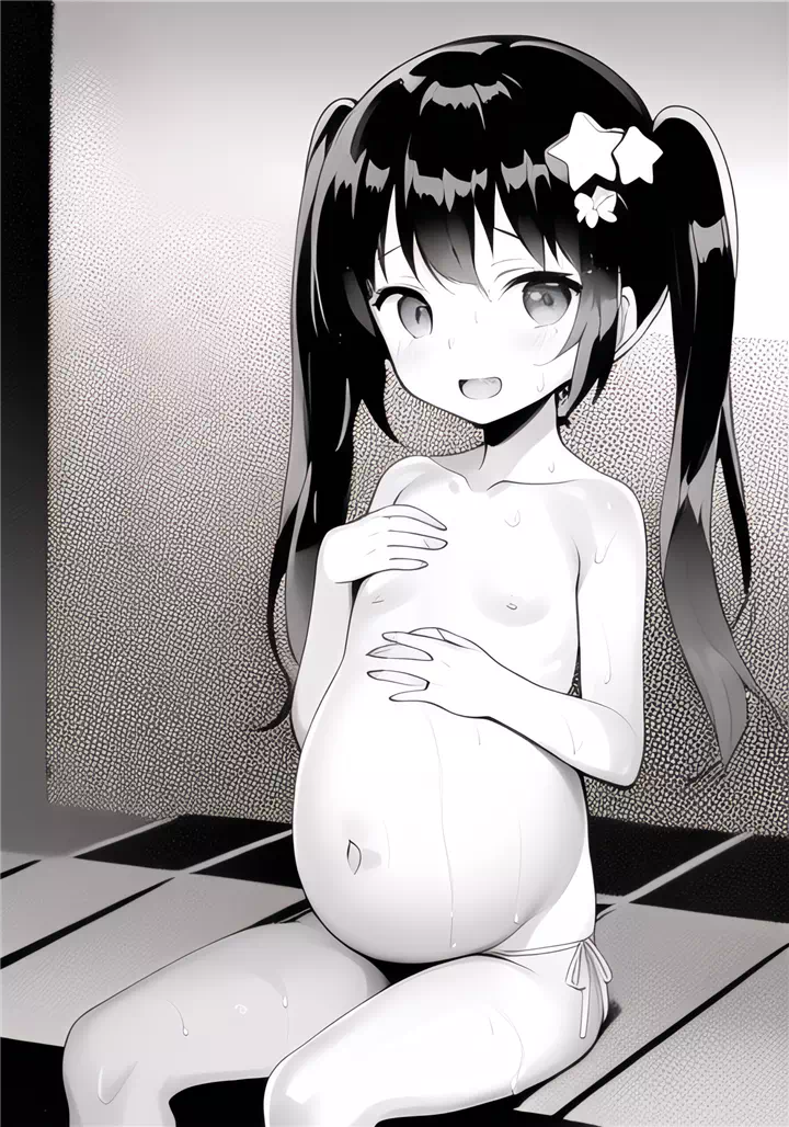 Pregnant loli manga style set 1