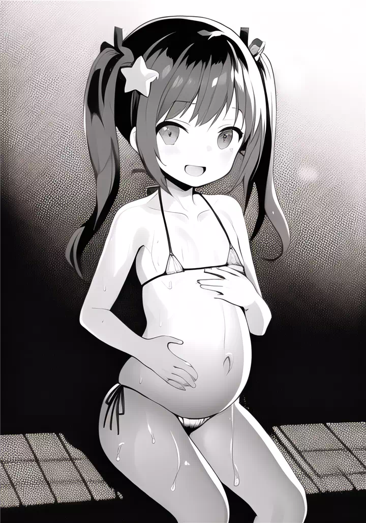 Pregnant loli manga style set 1