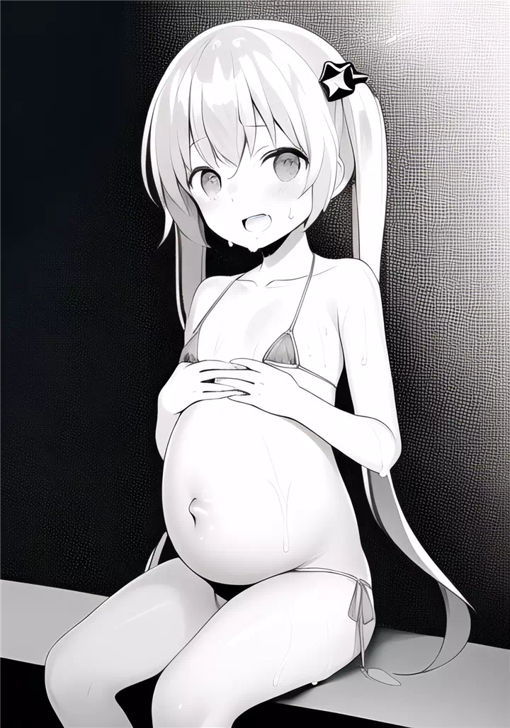 Pregnant loli manga style set 2
