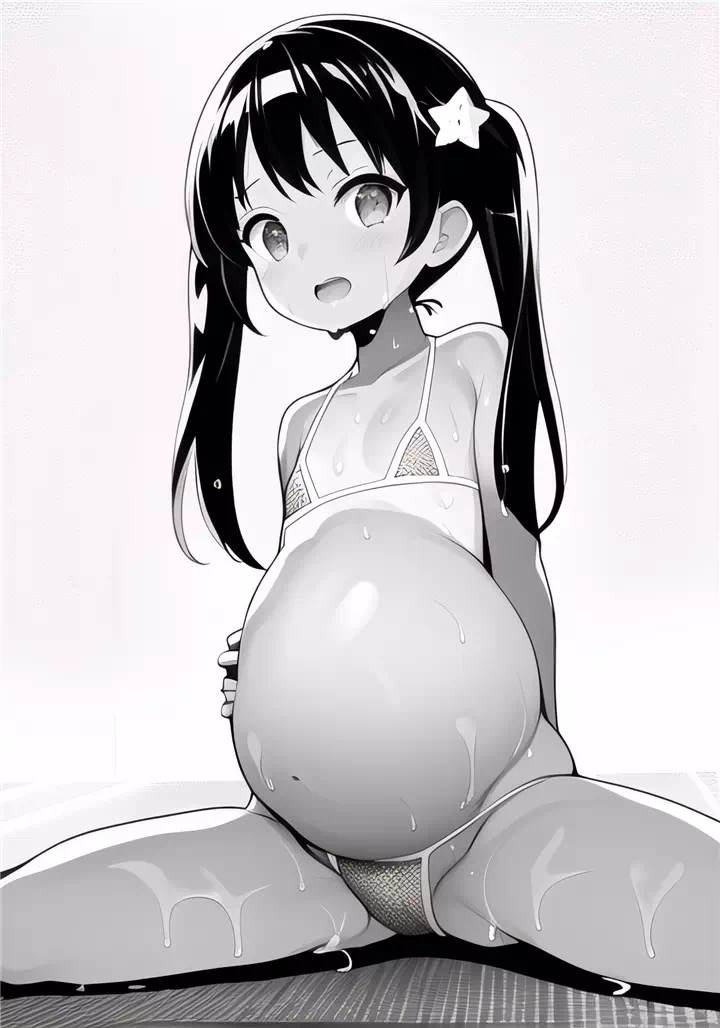 Pregnant loli manga style set 2