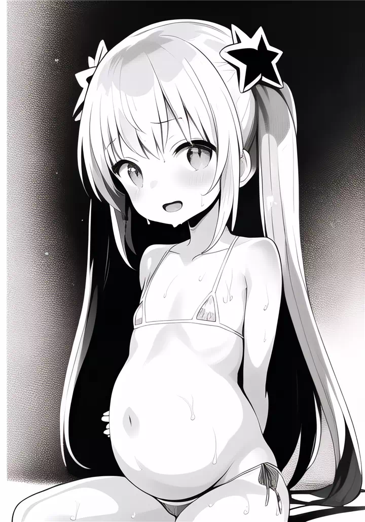 Pregnant loli manga style set 2