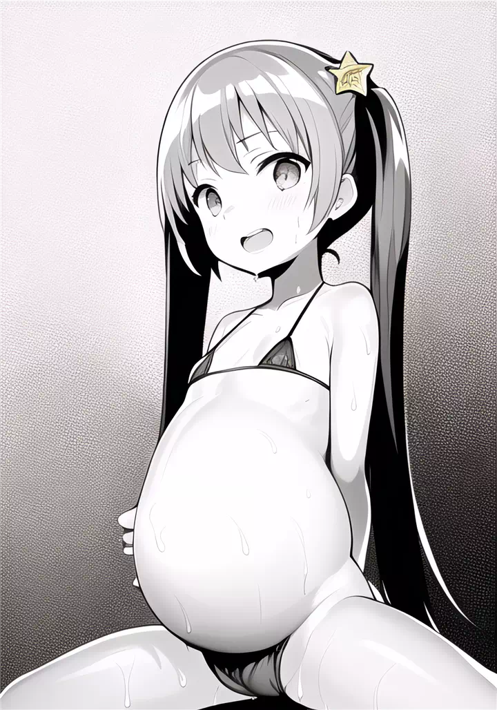 Pregnant loli manga style set 2