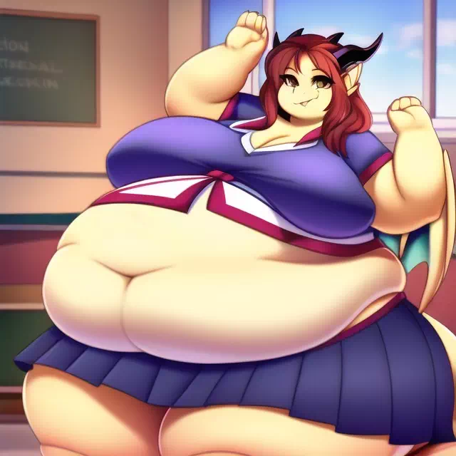 novelAI fat dragon girl furry