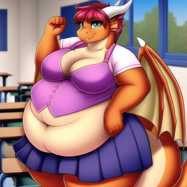 novelAI fat dragon girl furry