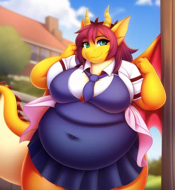 novelAI fat dragon girl furry