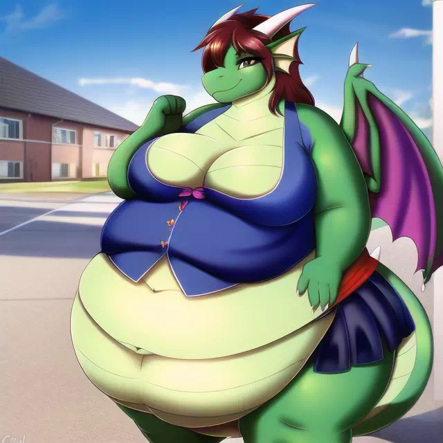 novelAI fat dragon girl furry