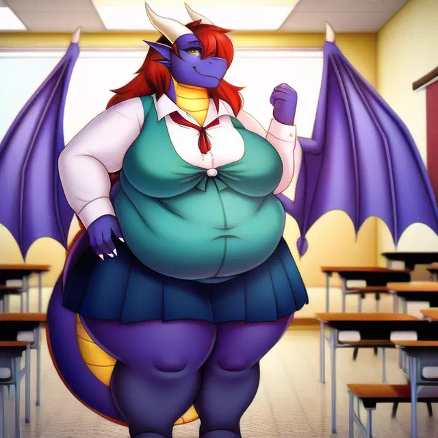 novelAI fat dragon girl furry