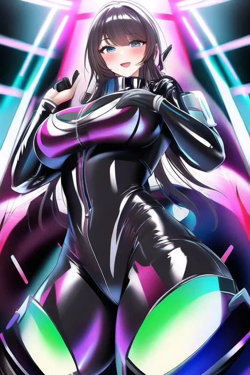 【NovelAI】Rubber suit girl