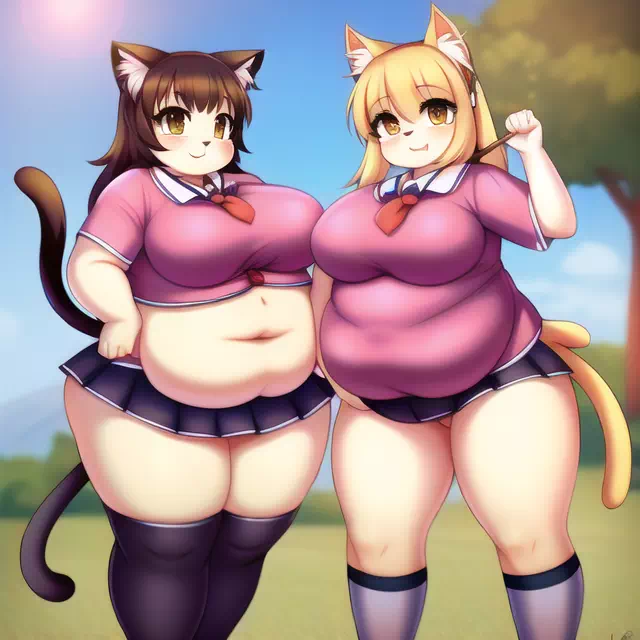 novelAI fat cat kemo girl