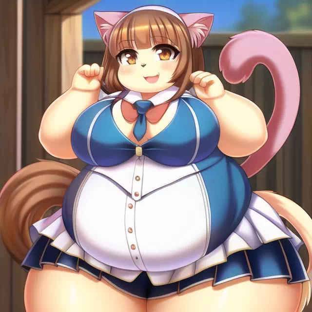 novelAI fat cat kemo girl