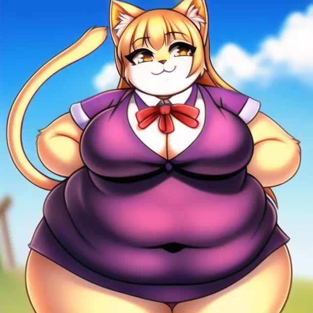 novelAI fat cat kemo girl