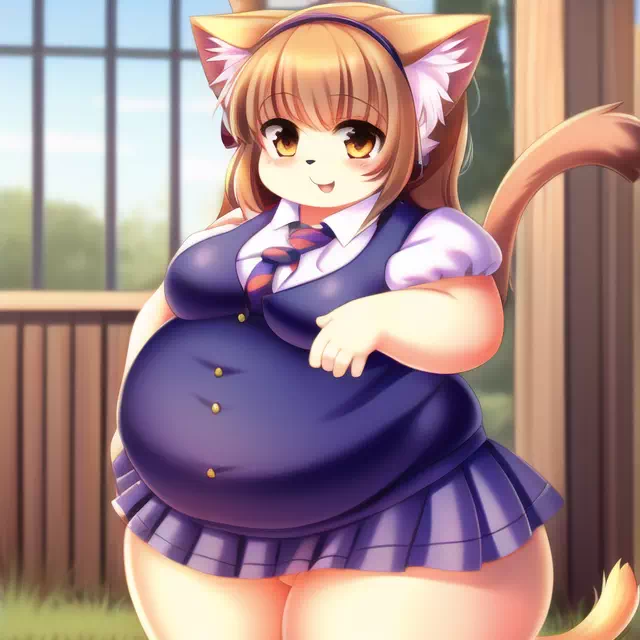 novelAI fat cat kemo girl