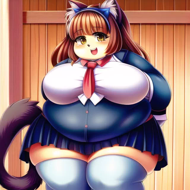 novelAI fat cat kemo girl