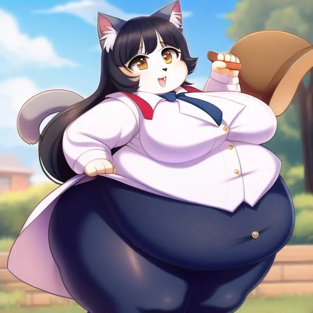 novelAI fat cat kemo girl