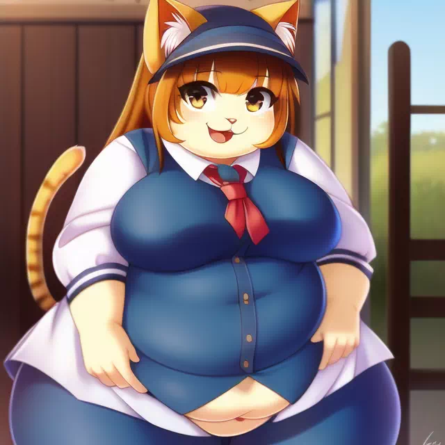 novelAI fat cat kemo girl