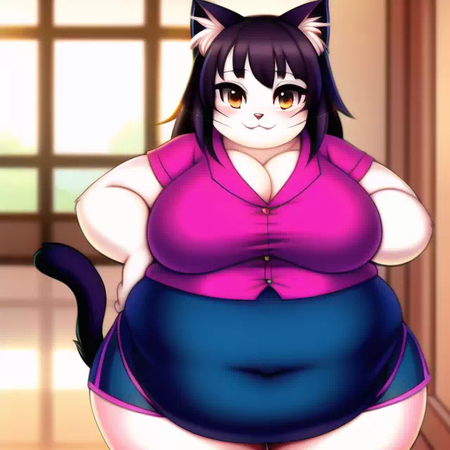 novelAI fat cat kemo girl