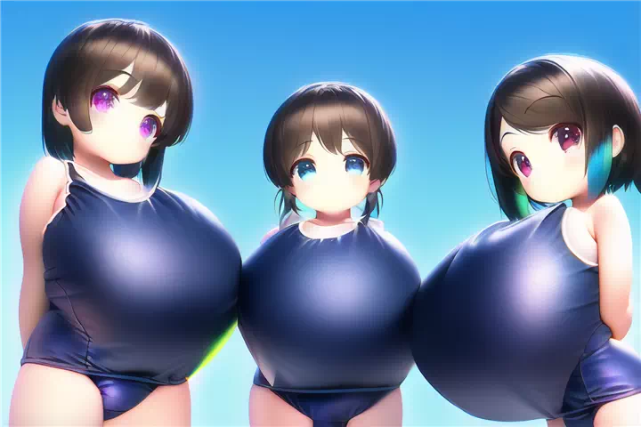 色々なスク水ロリ爆乳