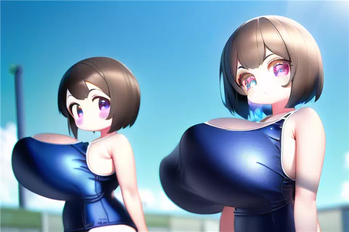 色々なスク水ロリ爆乳