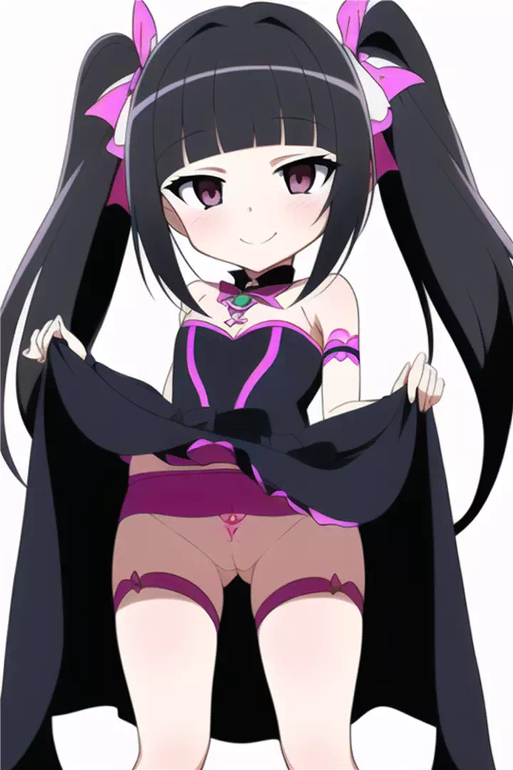 洗脳黒髪ツインテール娘