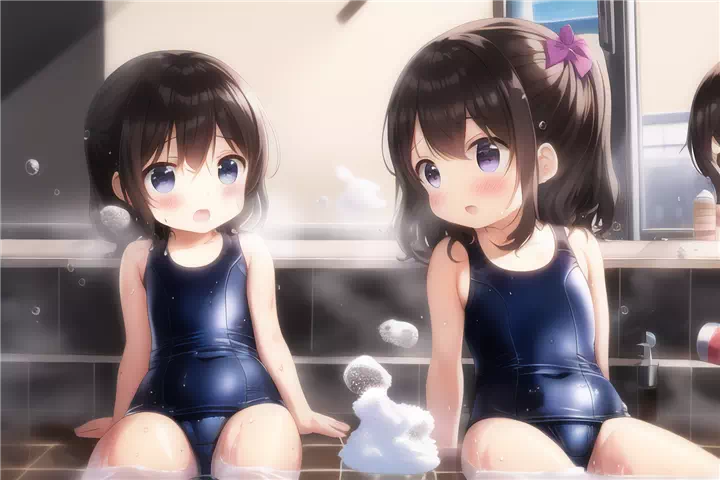 お風呂(スク水編おまけ)