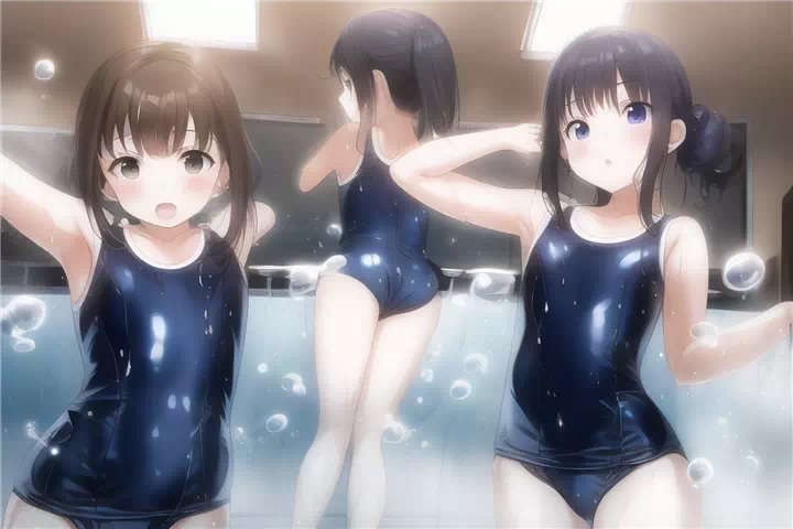 お風呂(スク水編おまけ)