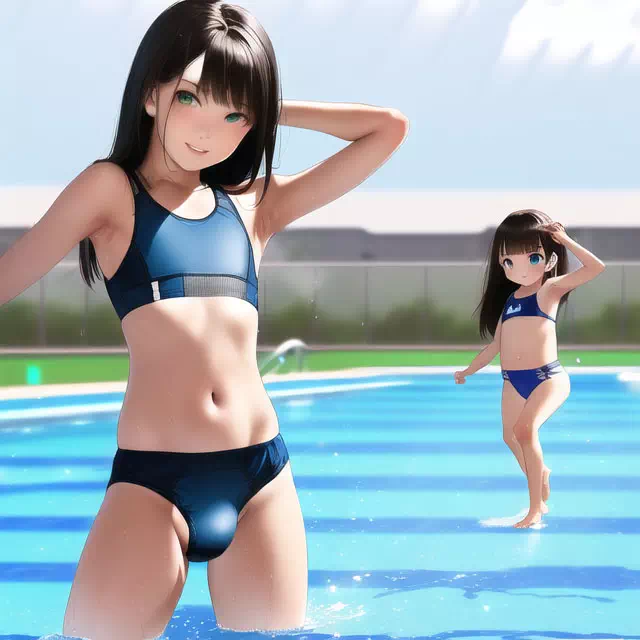 夏だプールだ男の娘？