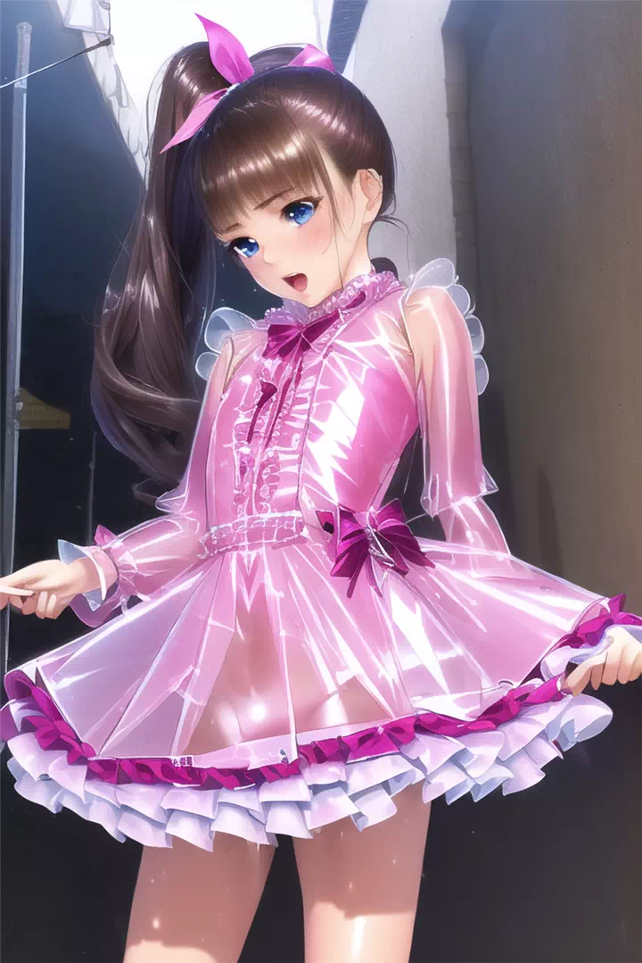 ビニールドレス娘