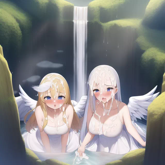 Angels at the fountain of cum