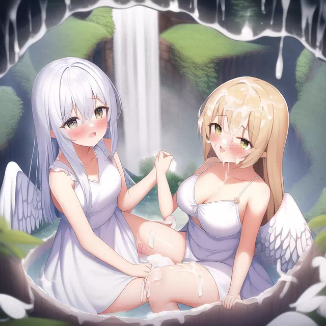 Angels at the fountain of cum