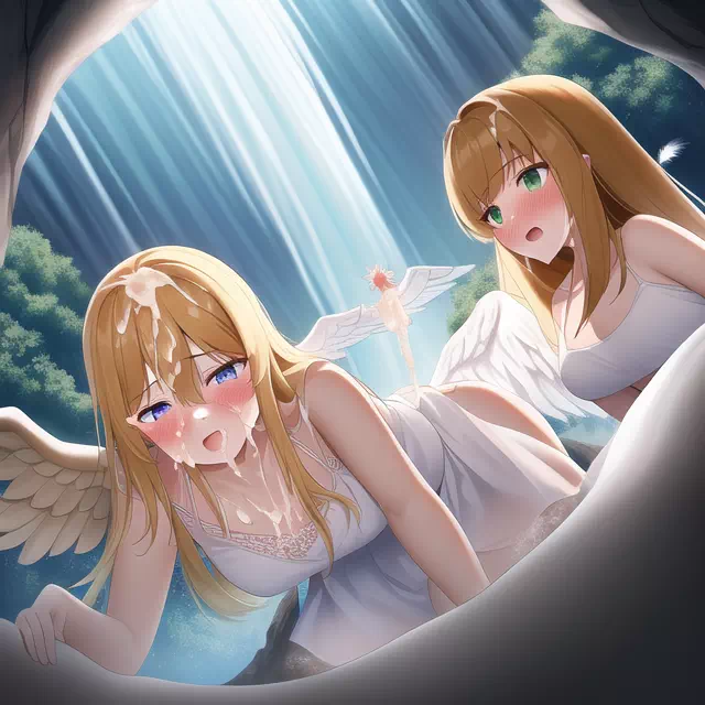 Angels at the fountain of cum