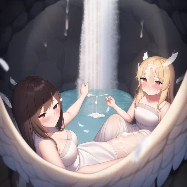 Angels at the fountain of cum