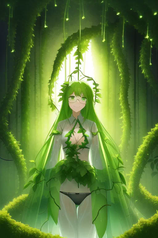 Plant girl scientist