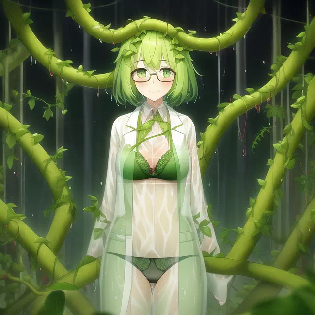 Plant girl scientist