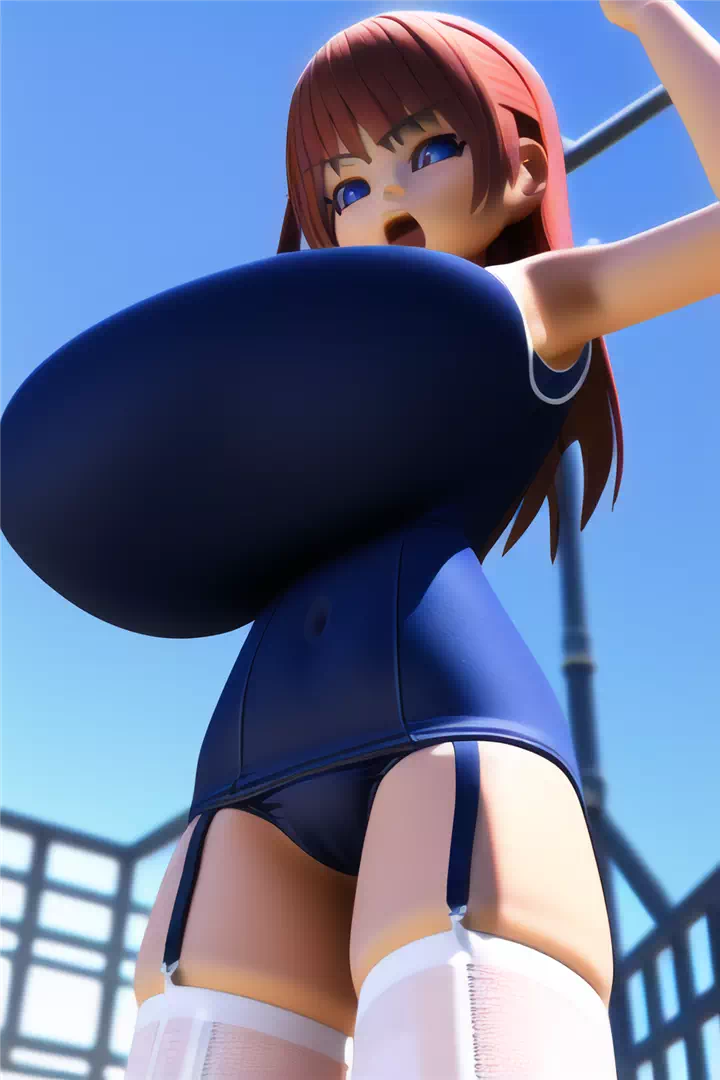 懲りずに3Dスク水爆乳