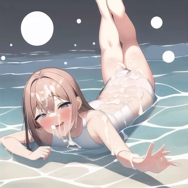 Swimming with cum 3