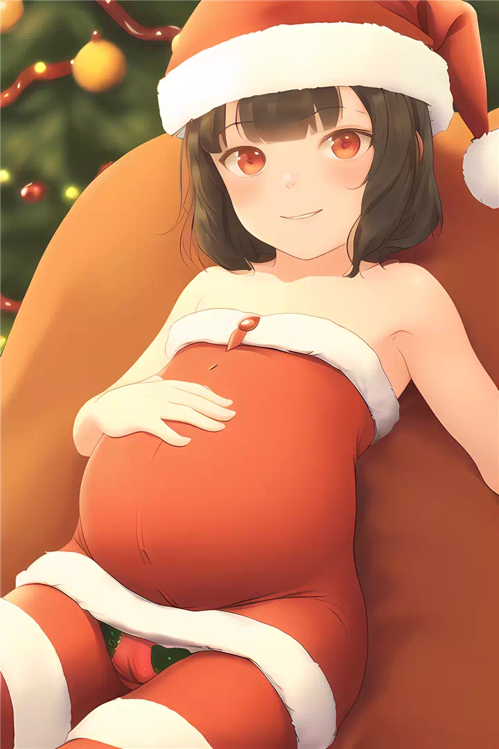 Preg loli celebrating christmas