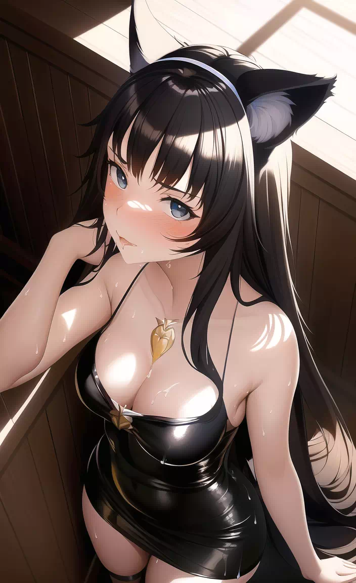 Black and Wet neko!