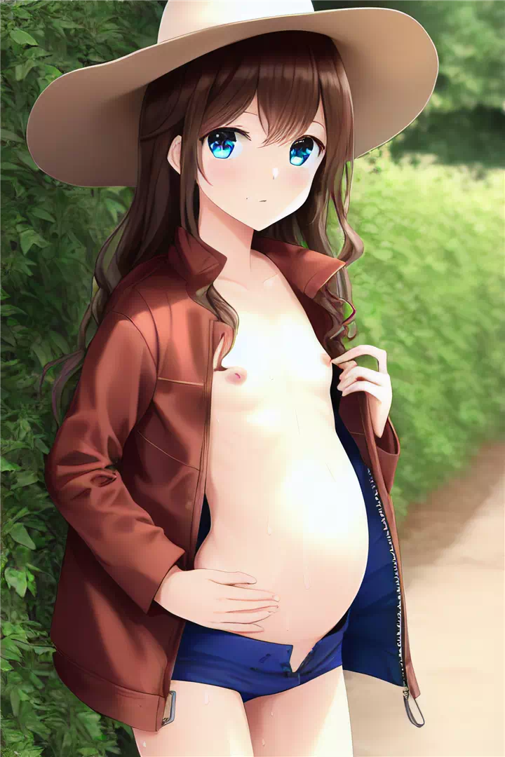 Pregnant loli cowgirl cutie